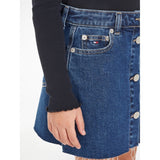 Tommy Hilfiger Denim Button Through Skirt Midblueclean 6