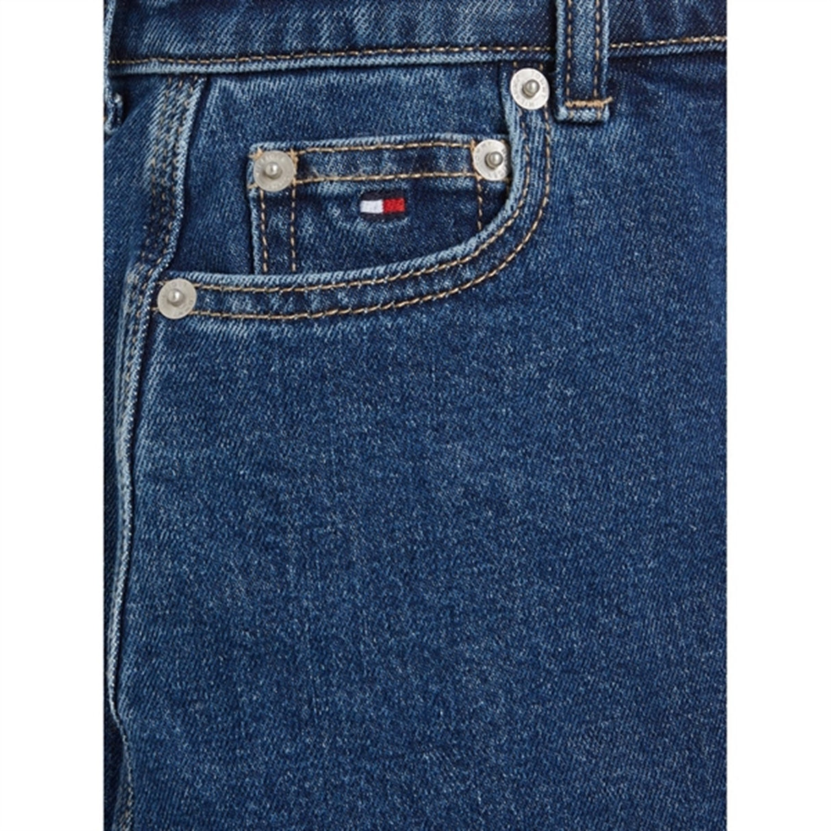 Tommy Hilfiger Denim Button Through Skirt Midblueclean 3