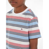 Tommy Hilfiger Corporate Stripe T-Shirt Red White Blue Stripe