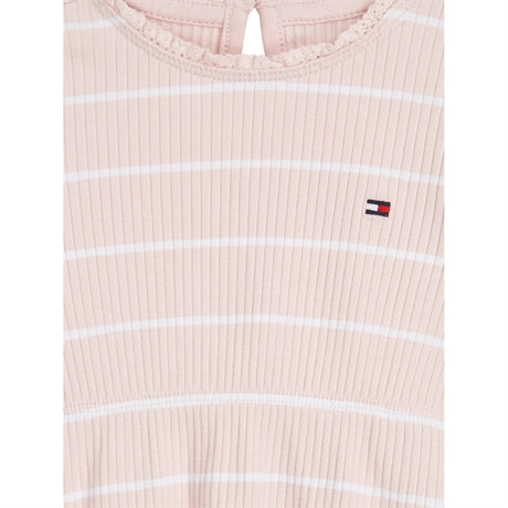 Tommy Hilfiger Baby Striped Rib Dress Whimsy Pink / White Stripe