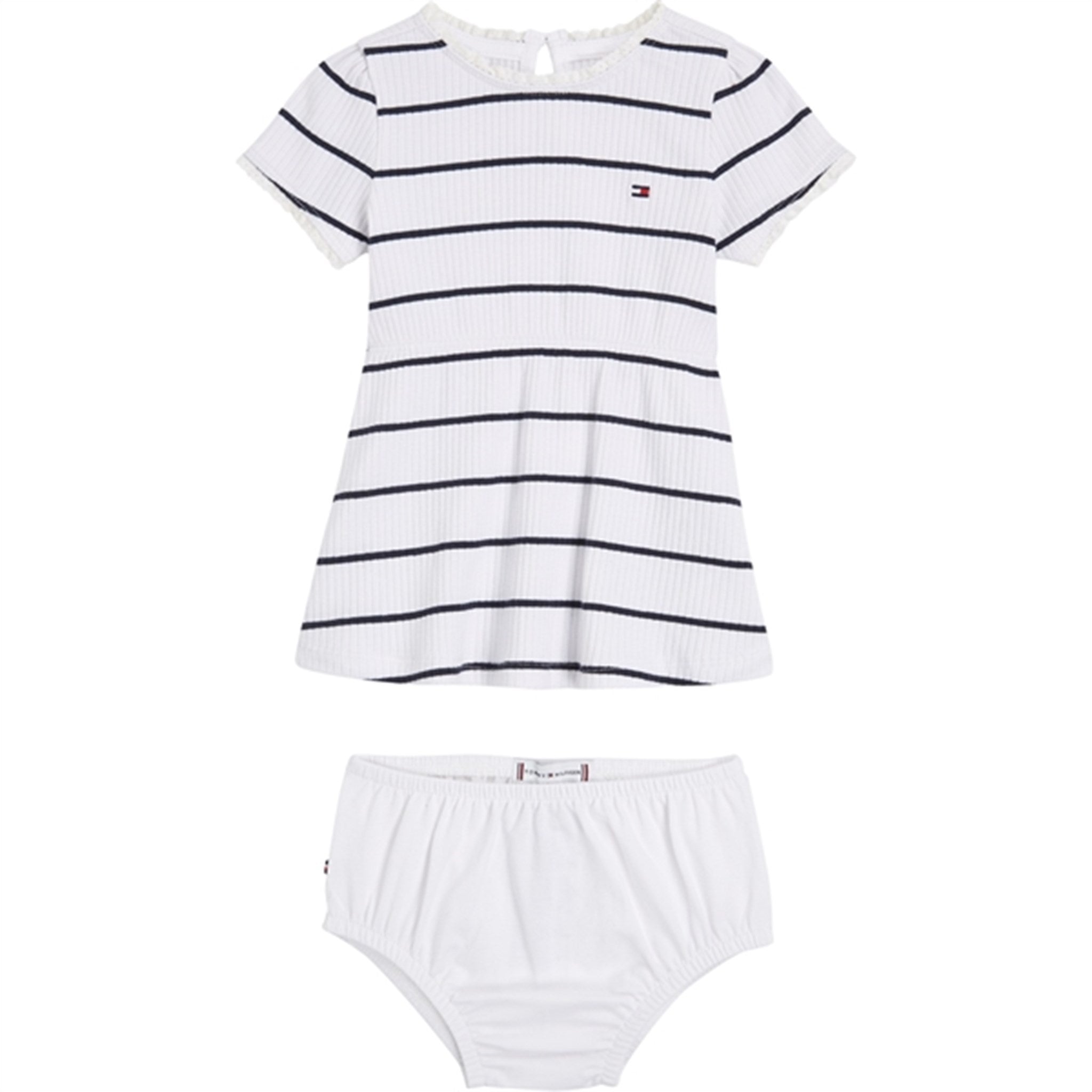 Tommy Hilfiger Baby Striped Rib Dress White / Desert Sky Stripe