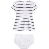 Tommy Hilfiger Baby Striped Rib Dress White / Desert Sky Stripe 3