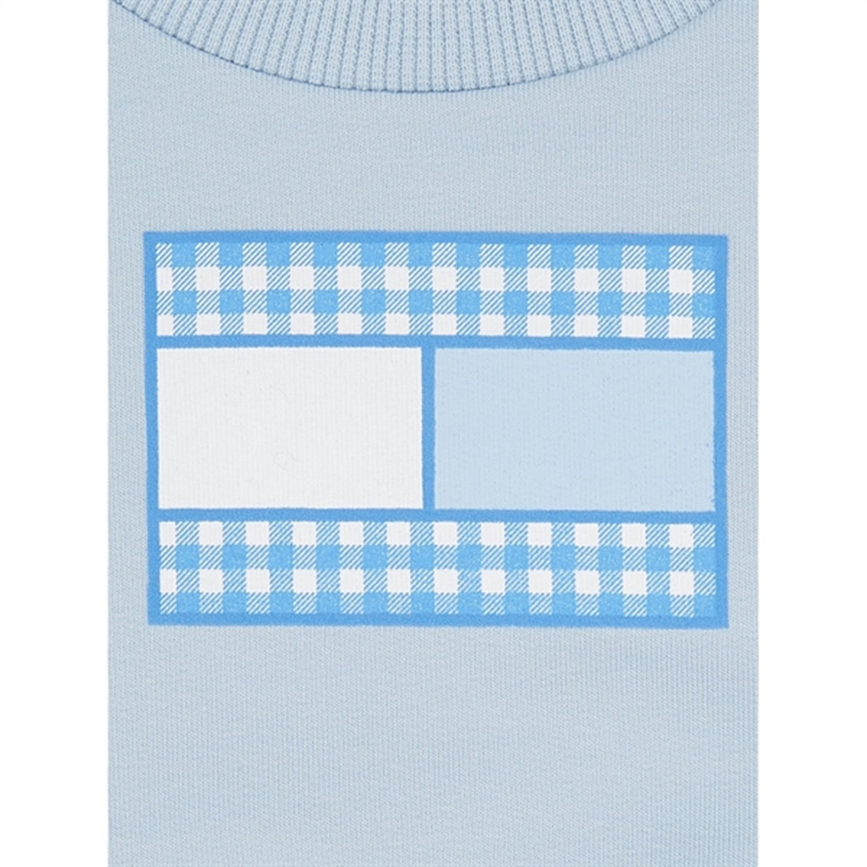 Tommy Hilfiger Baby Gingham Flag Sweatshirt Breezy Blue