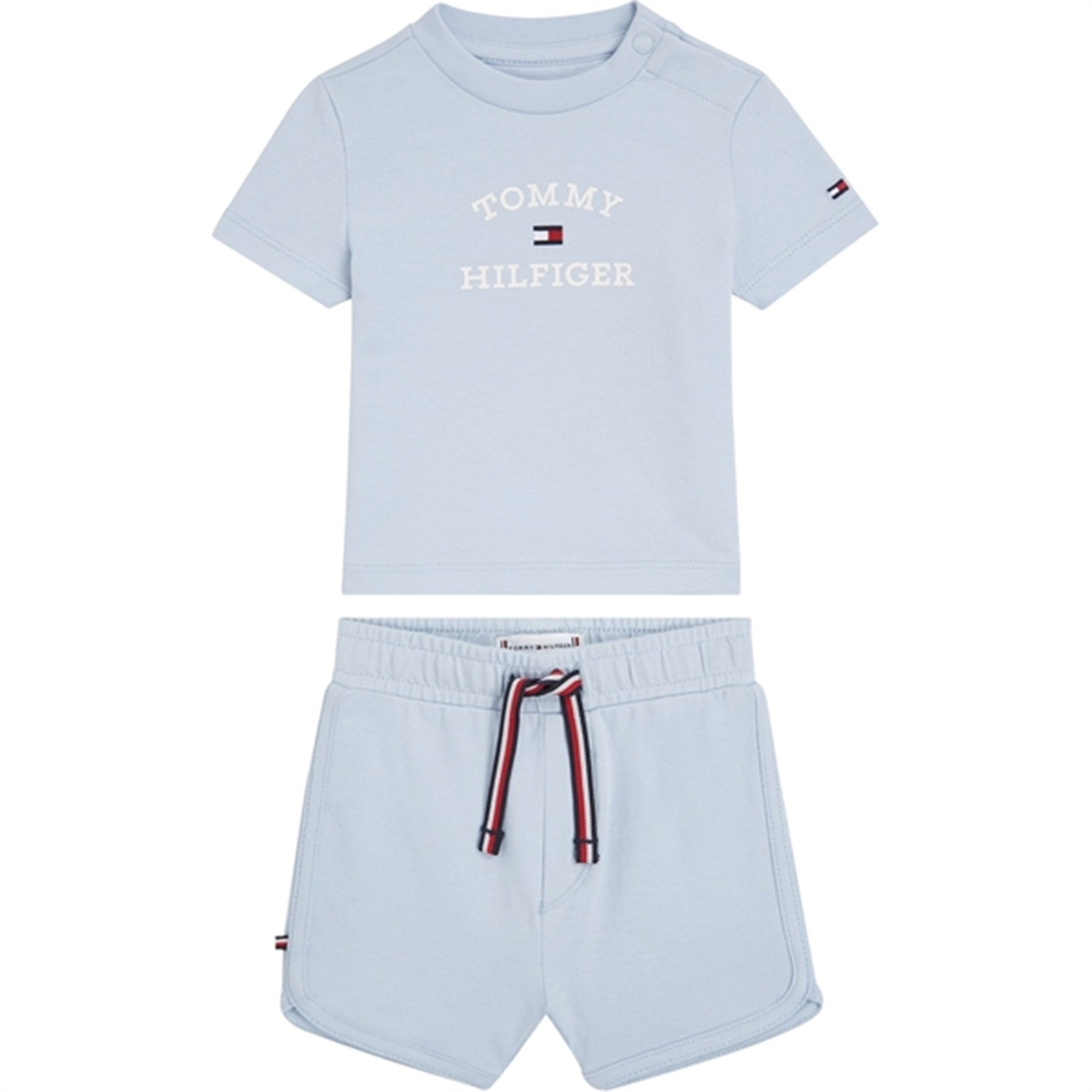 Tommy Hilfiger Baby Th Logo Shorts Set Breezy Blue
