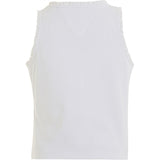 Tommy Hilfiger Essential Rib Lace Tank Top White