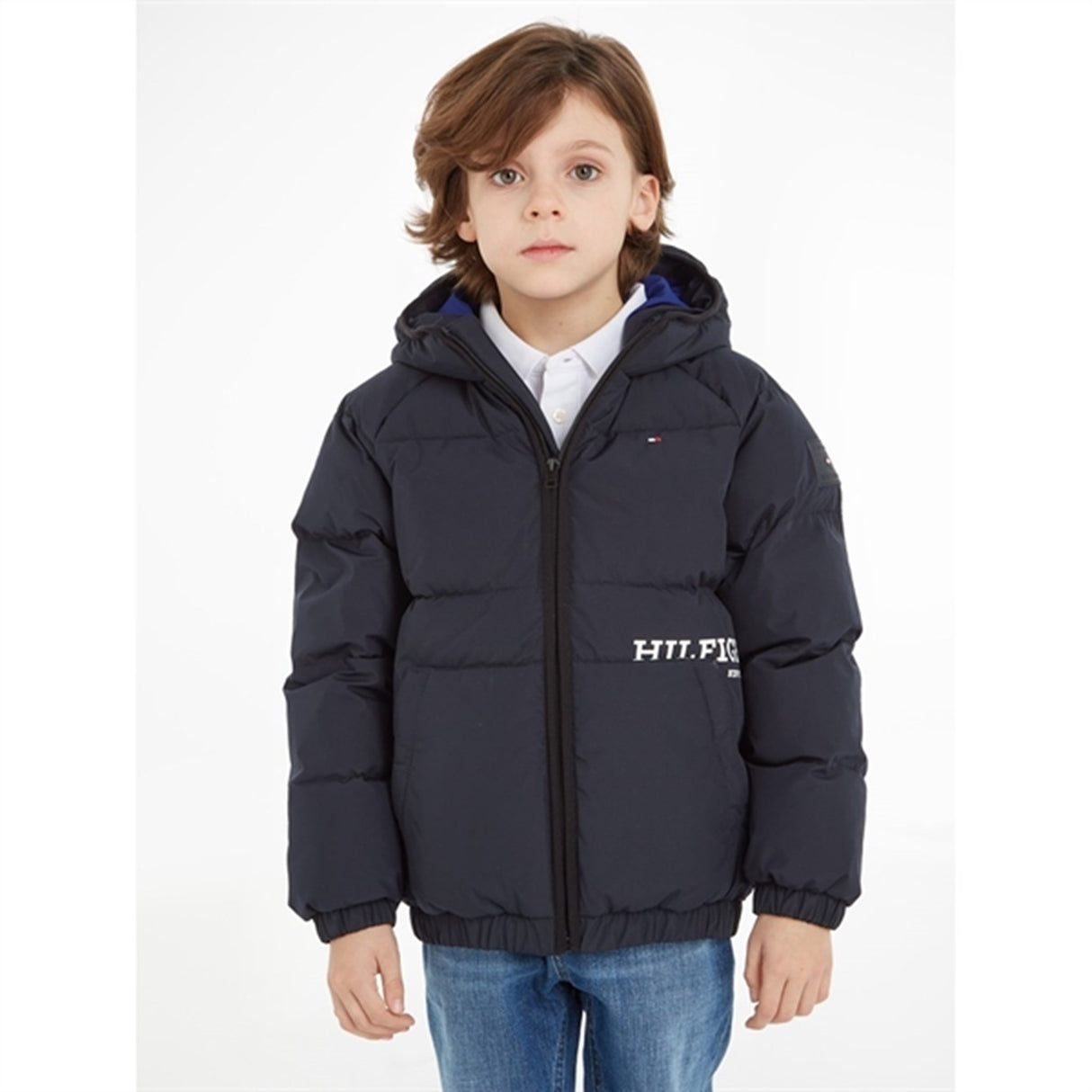 Tommy Hilfiger Logo Quilted Jacket Desert Sky 6