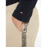 Tommy Hilfiger Monotype Tape Pull On Pants White Clay 6