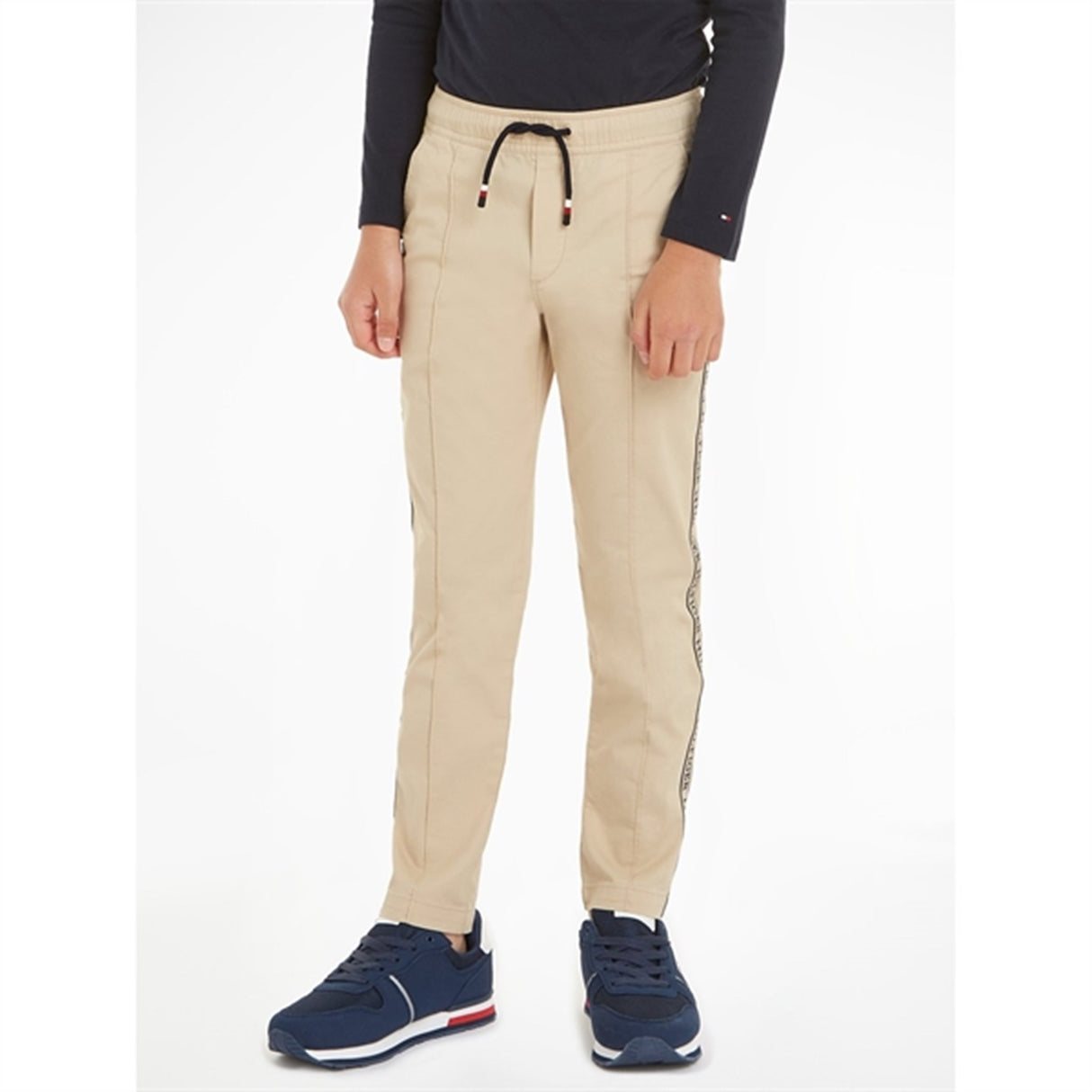Tommy Hilfiger Monotype Tape Pull On Pants White Clay 4