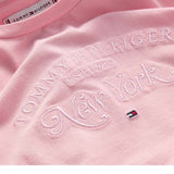 Tommy Hilfiger Icon Script Embro T-Shirt Pink Shade 3
