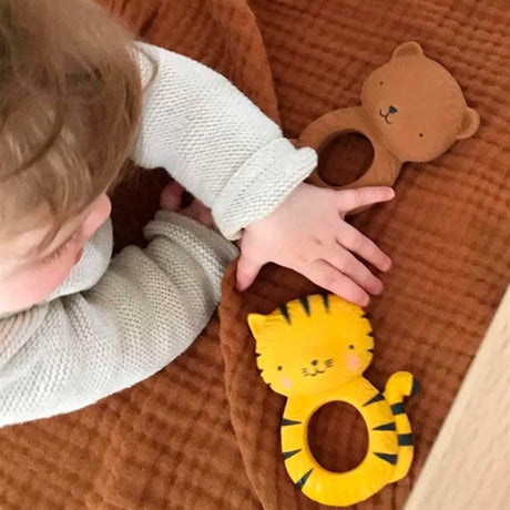 A Little Lovely Company Teether Ring Tiger