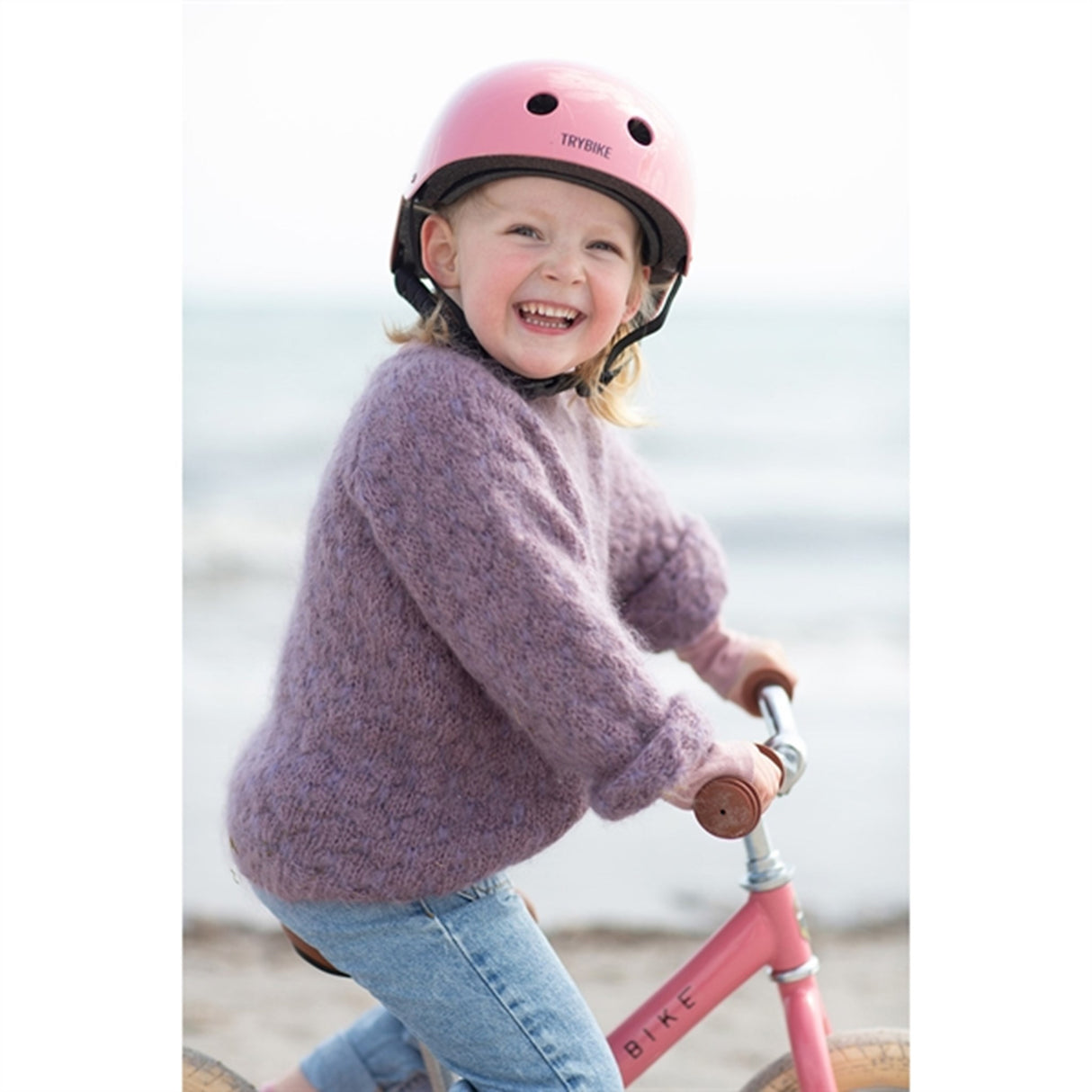 Trybike CoConut Jaipur Pink Helmet Retro Look