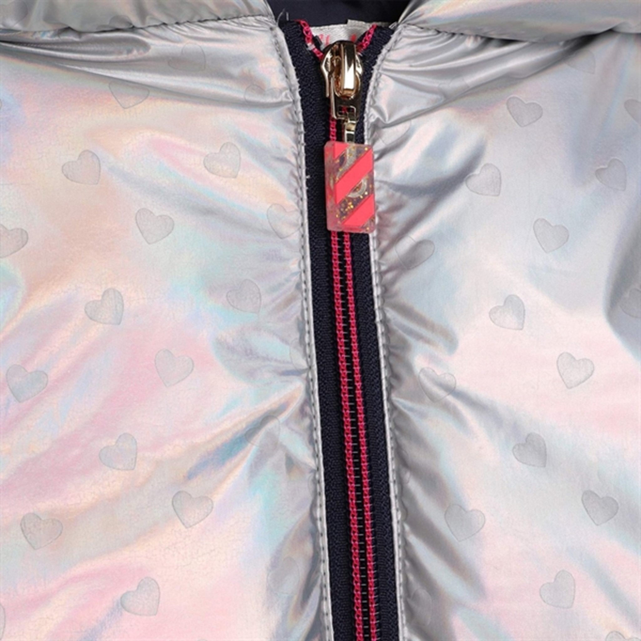Billieblush Lame Silver Puffer Jacket 3