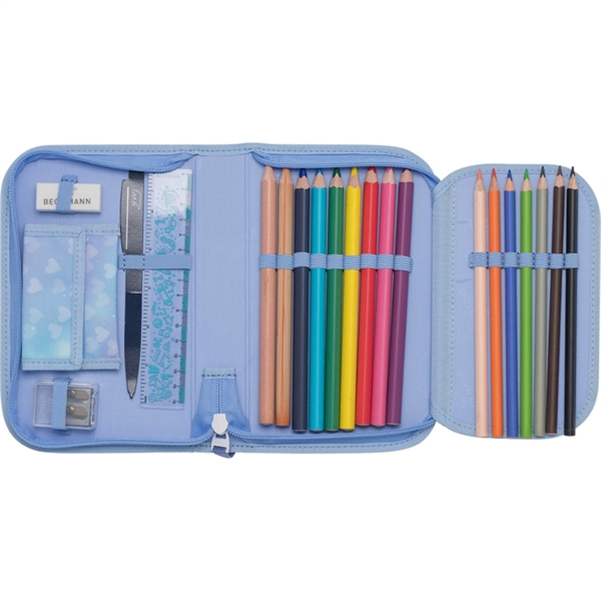 Beckmann Single Section Pencil Case Unicorn Princess Ice Blue 3