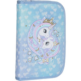 Beckmann Single Section Pencil Case Unicorn Princess Ice Blue