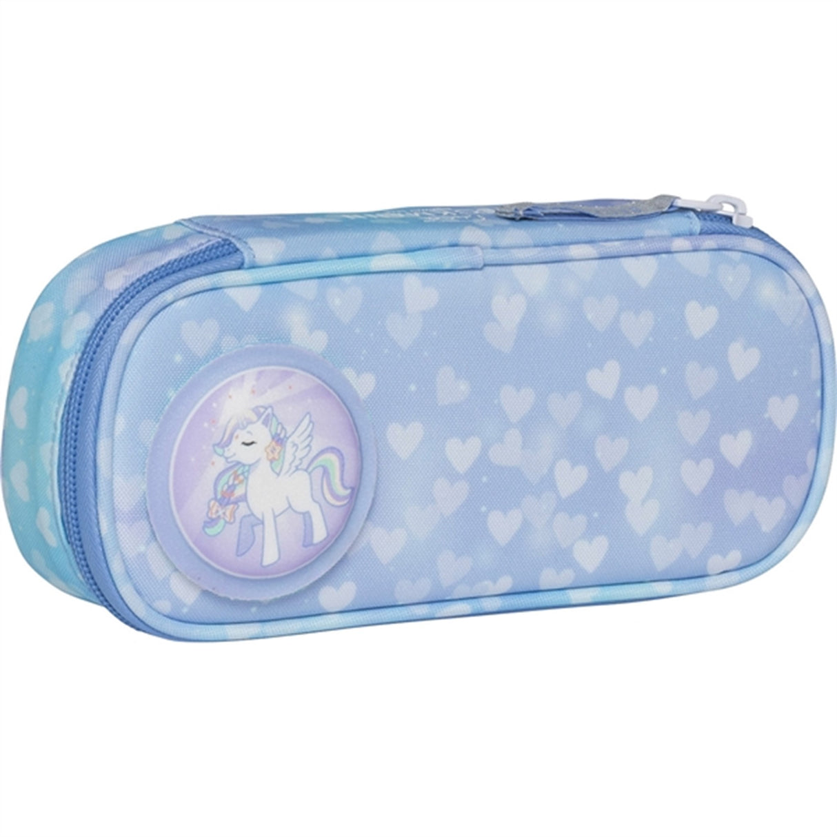 Beckmann Oval Pencil Case Unicorn Princess Ice Blue