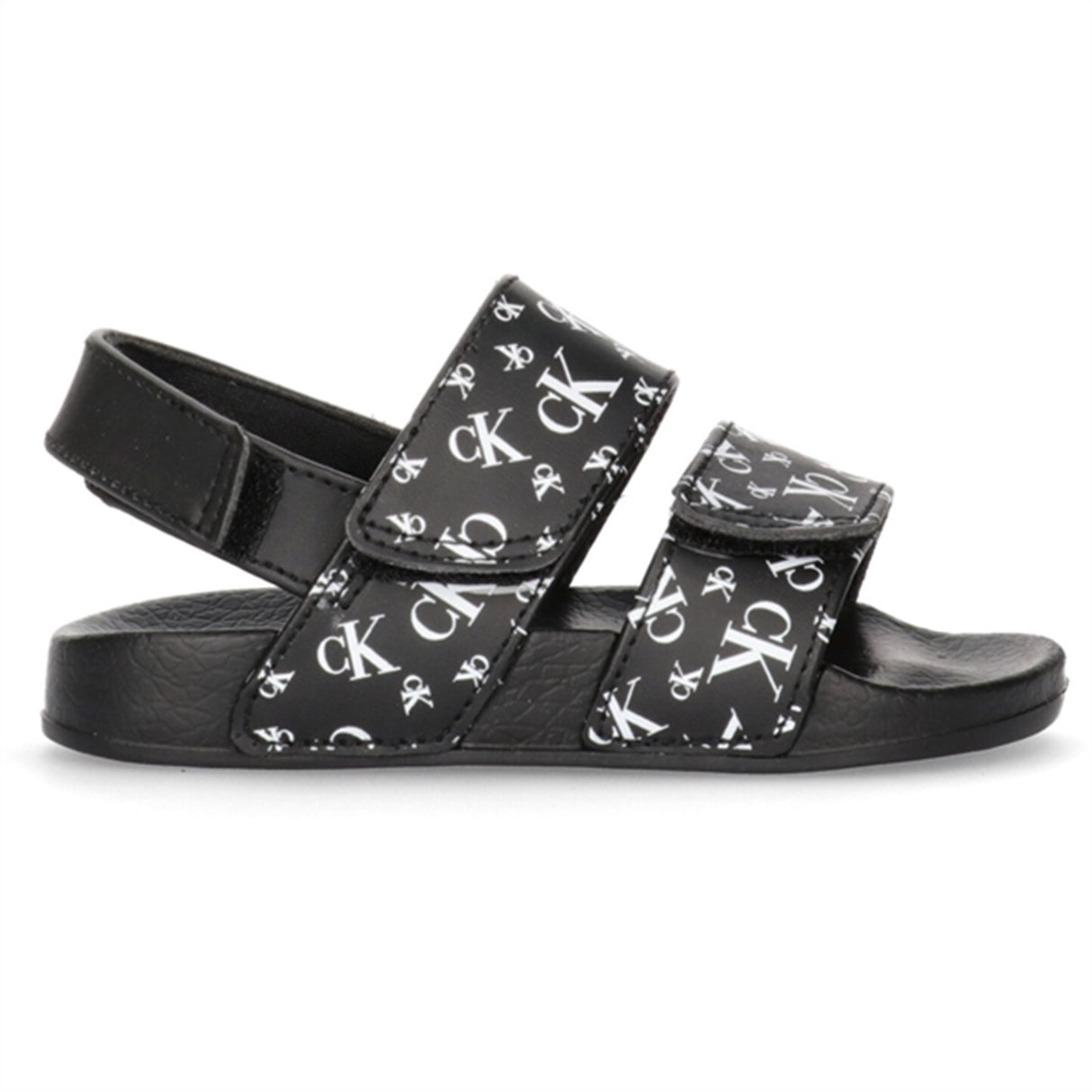 Calvin Klein Logo All Over Velcro Sandal Black 3