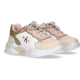 Calvin Klein Low Cut Lace-Up Sneakers Beige/Nude/White