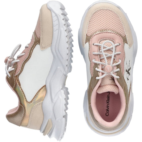 Calvin Klein Low Cut Lace-Up Sneakers Beige/Nude/White