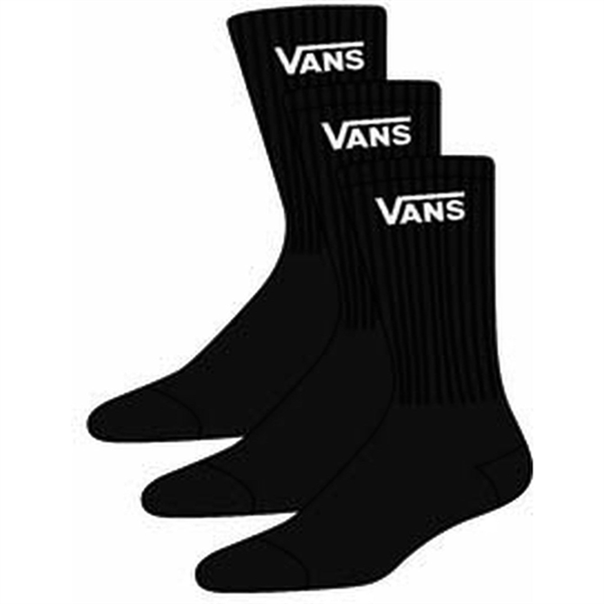 VANS By Classic Crew Youth Socks 3-Pack Black