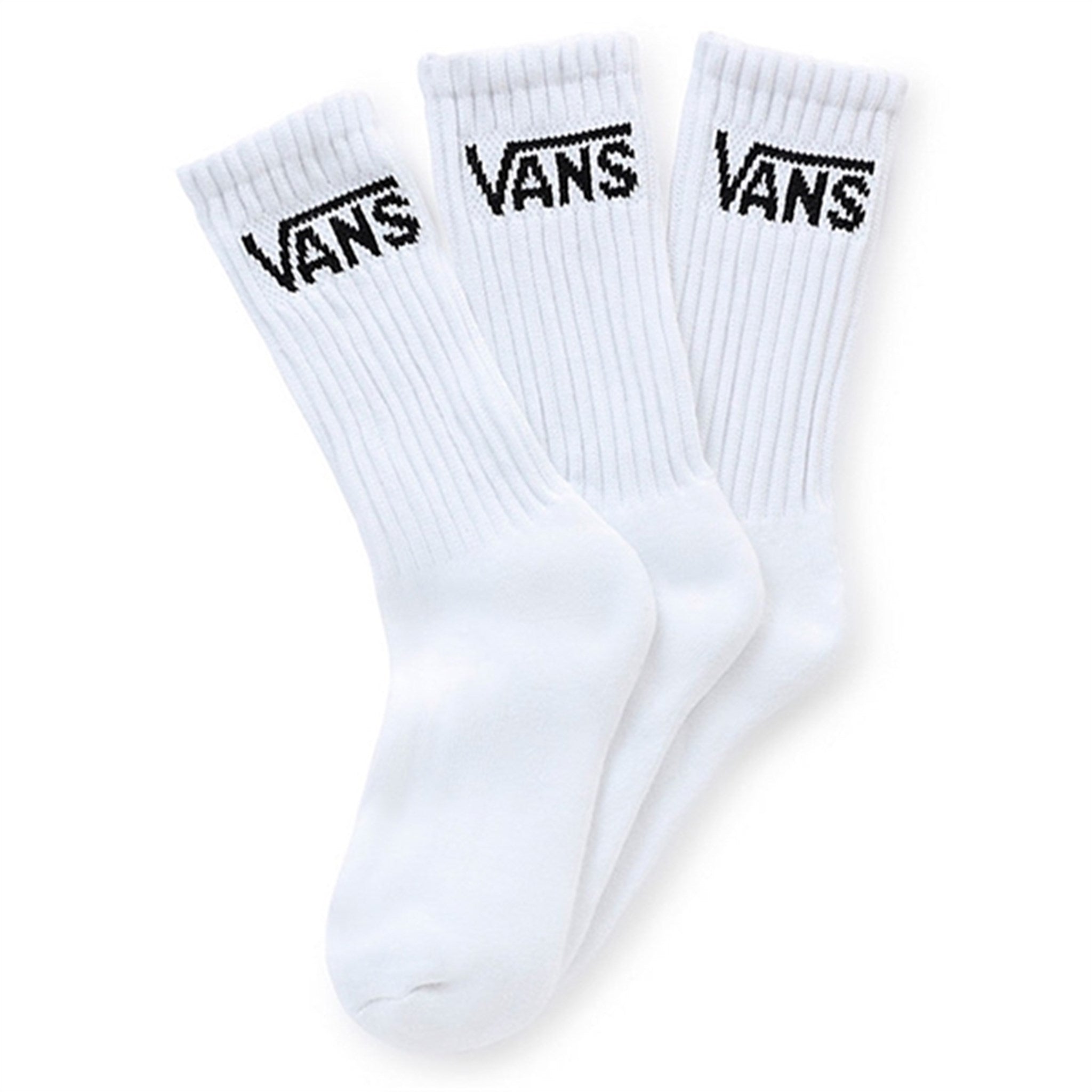 VANS By Classic Crew Youth Socks 3-Pack White