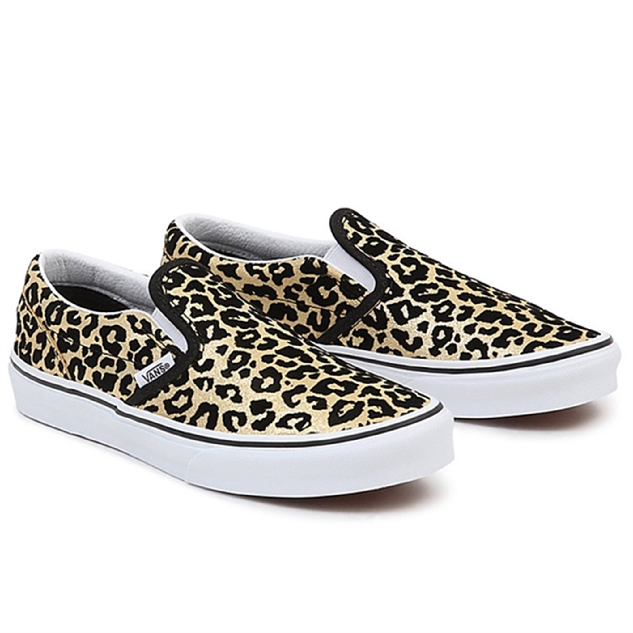 VANS JN Classic Slip-On Sneakers Flocked Leopard Black/True White