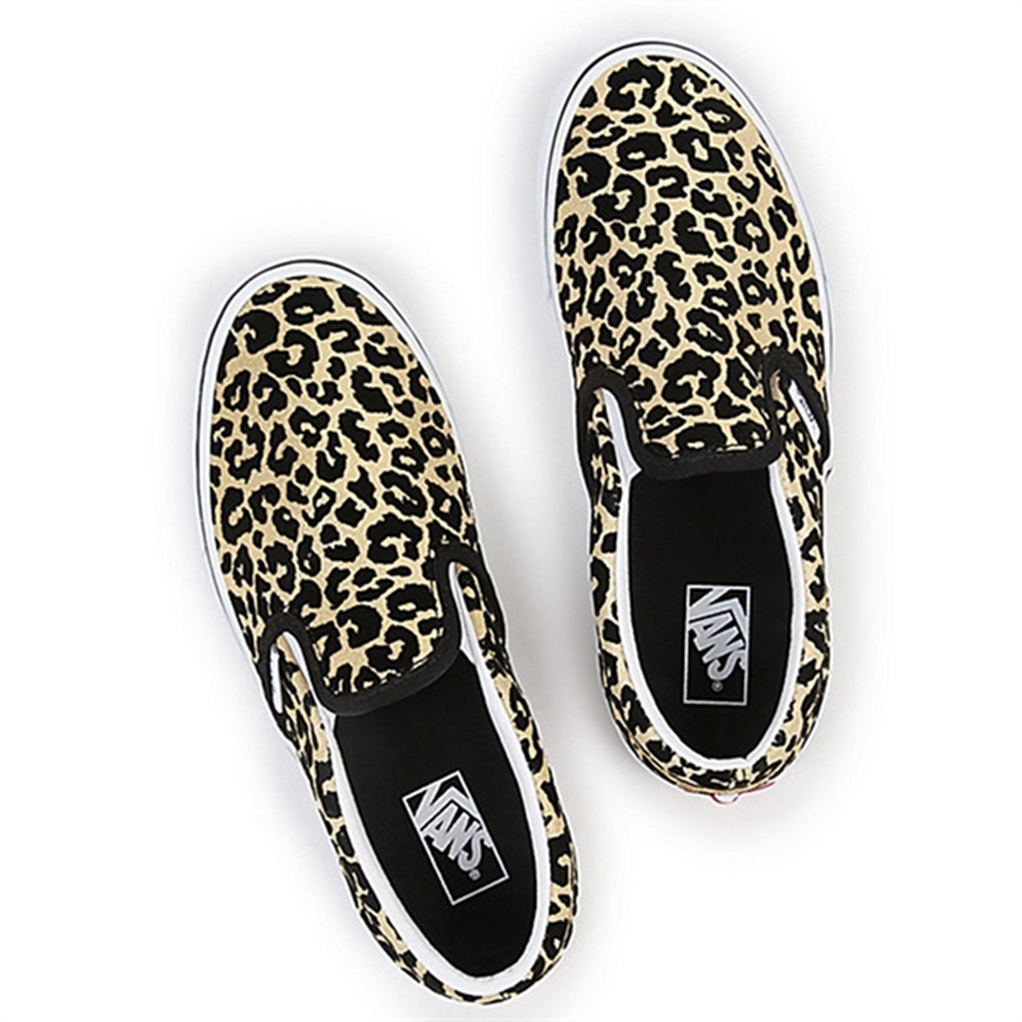 VANS JN Classic Slip-On Sneakers Flocked Leopard Black/True White 4