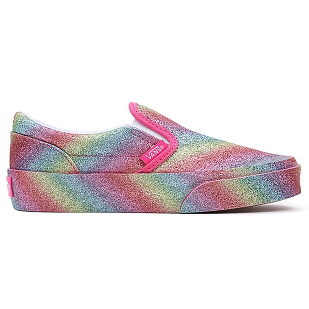 VANS UY Classic Slip-On Sneakers Glitter Rainglow Rainbow