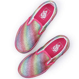 VANS UY Classic Slip-On Sneakers Glitter Rainglow Rainbow