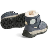 Wheat Winter Boots Millas Double Velcro Tex Navy 3