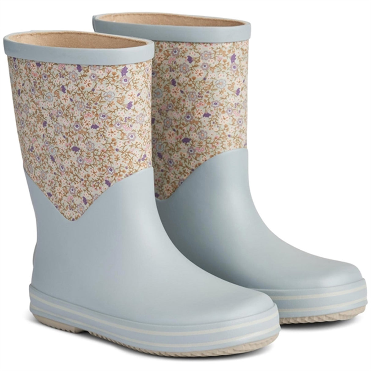 Wheat Rubber Boots Juno Highrise Flowers