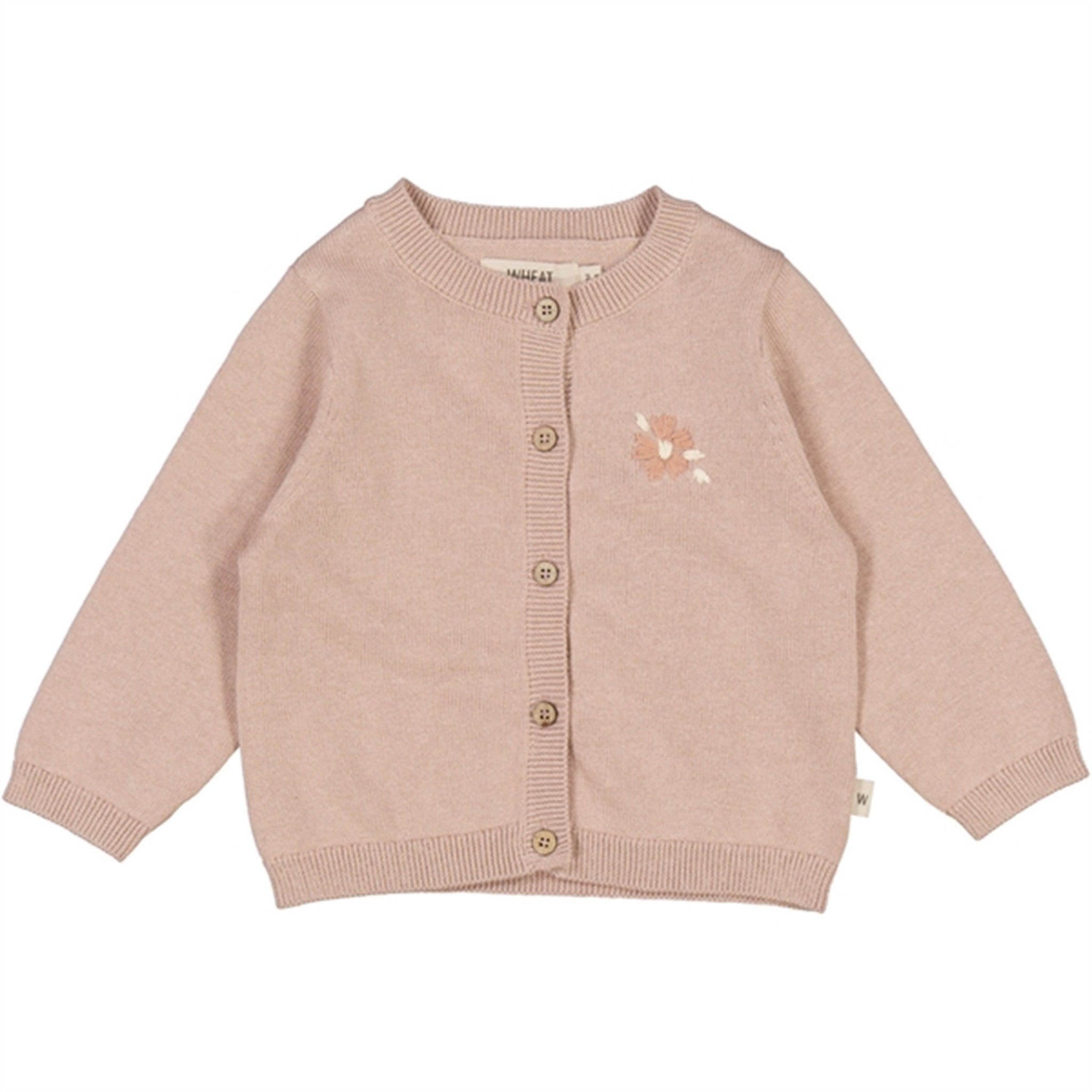 Wheat Pale Lilac Suzy Embroidery Knit Cardigan