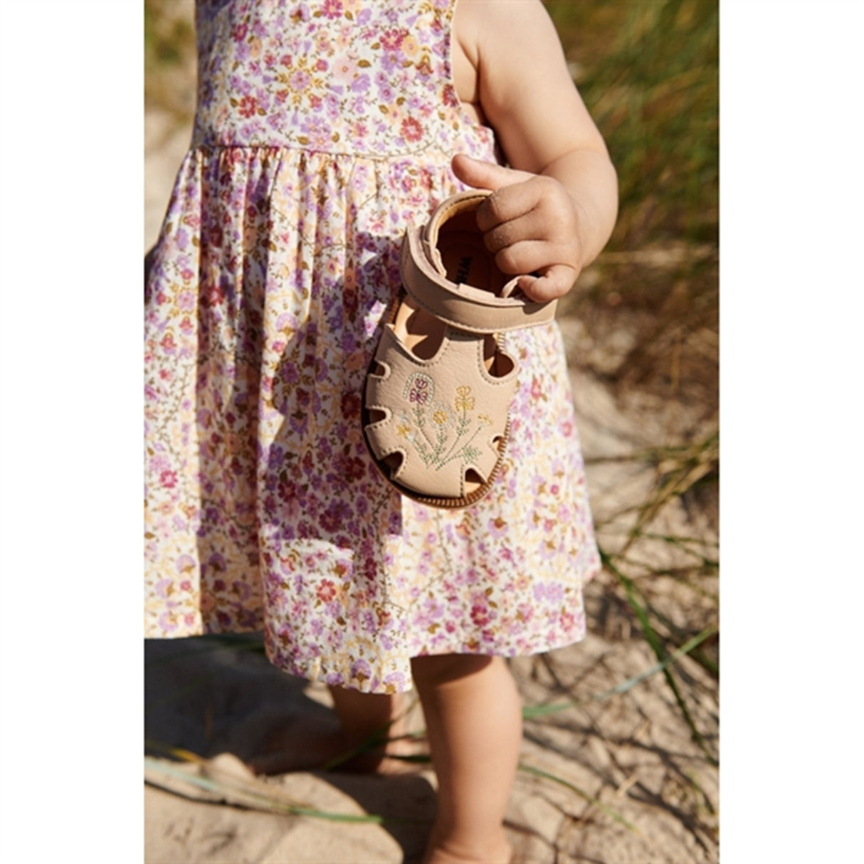 Wheat Carousels And Flowers Pinafore Wrinkles Dress Sienna 6