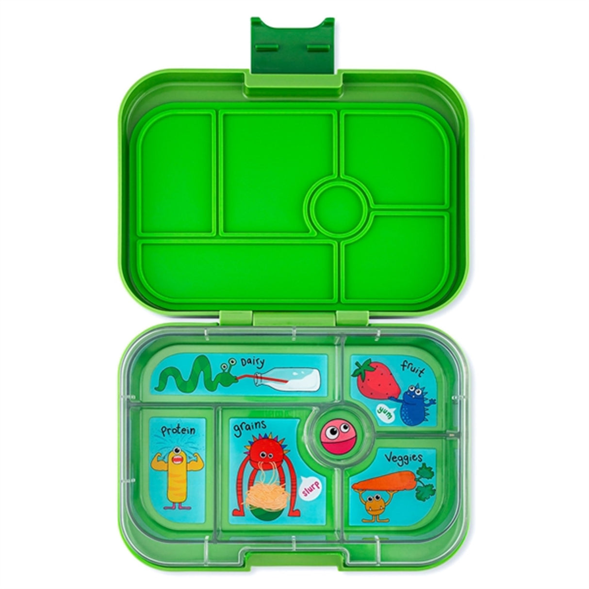 Yumbox Original 6 Rum Lunchbox Matcha Green Funny Monsters