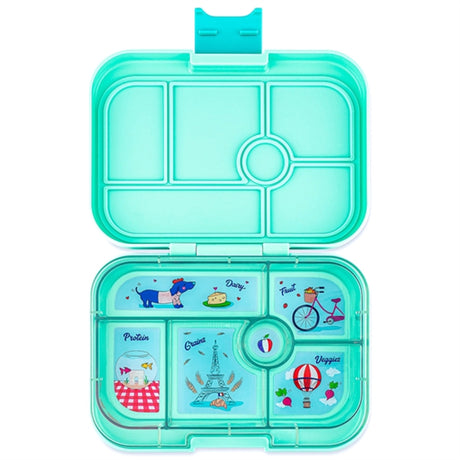 Yumbox Original 6 Rum Lunchbox Serene Aqua Paris